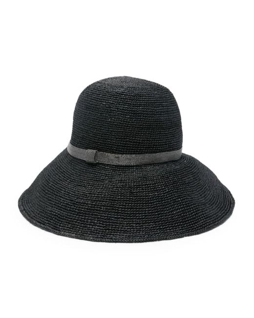 Sombrero de verano con aplique Monili Brunello Cucinelli de color Black