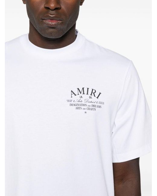 Logo-print cotton T-shirt Amiri pour homme en coloris White