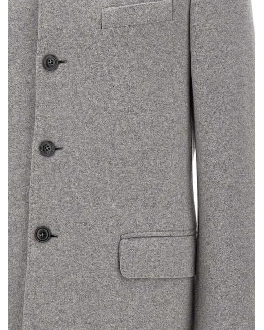 Cappotto Con Colletto Rialzato di Fay in Gray da Uomo