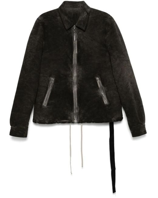 Rick Owens Black Zip Jacket for men