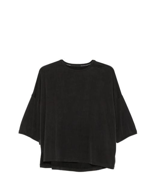 Rrd Black T-Shirt À Effet D'Épaules Descendues