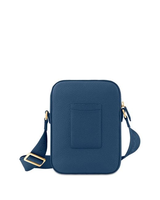Maison De Sabre Blue Small Leather Messenger Bag