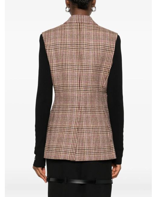 Coperni Brown Check-Panel Jacket