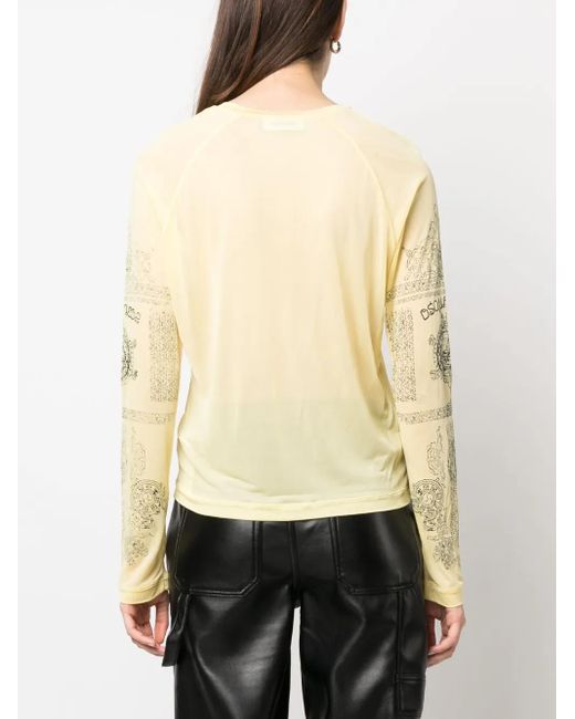 Top Con Logo Estampado DSquared² de color Metallic