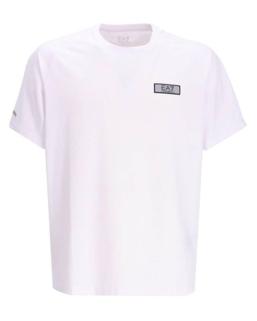 EA7 T-shirt Met Ronde Hals in het White voor heren
