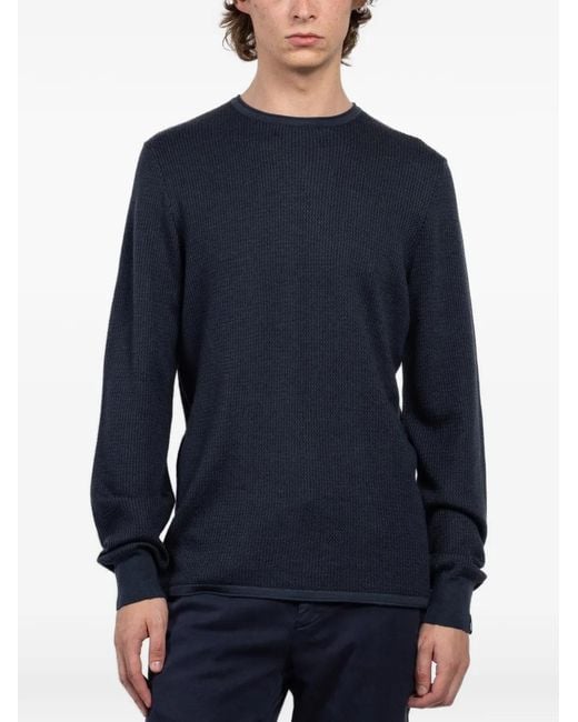 Rag & Bone Blue Gregory Waffle-Knit Sweater for men