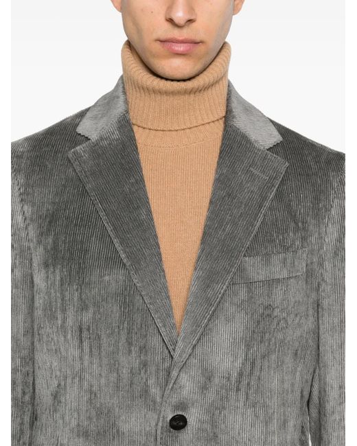 Lardini Gray Corduroy Blazer for men