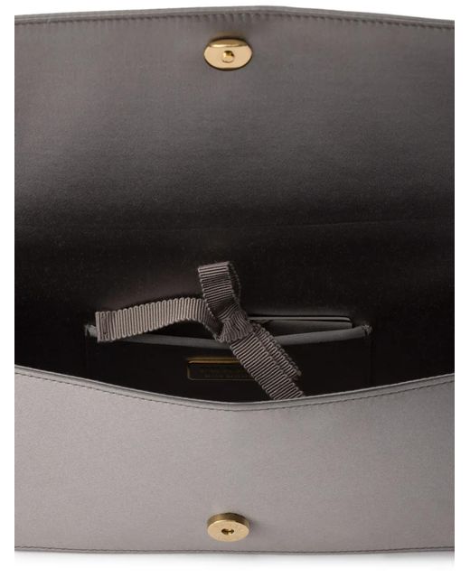 Prada Gray Satin Mini Shoulder Bag