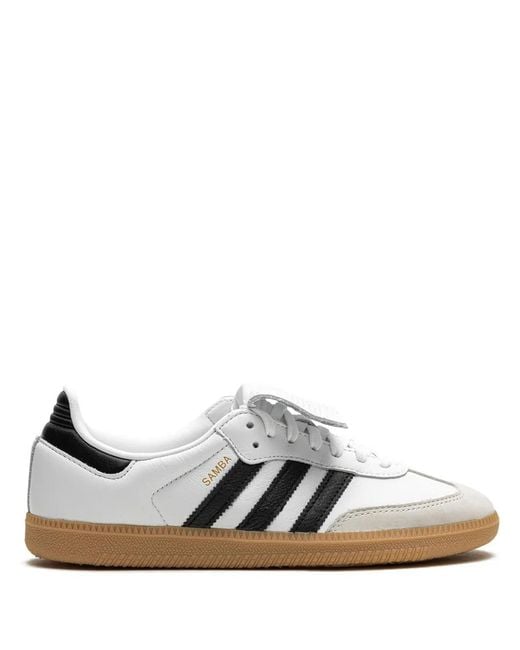 Adidas Weiße und bessere scharlachrote Samba -OG -Trainer in White für Herren