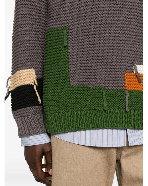 Jersey Con Diseño Patchwork YMC de hombre de color Gray