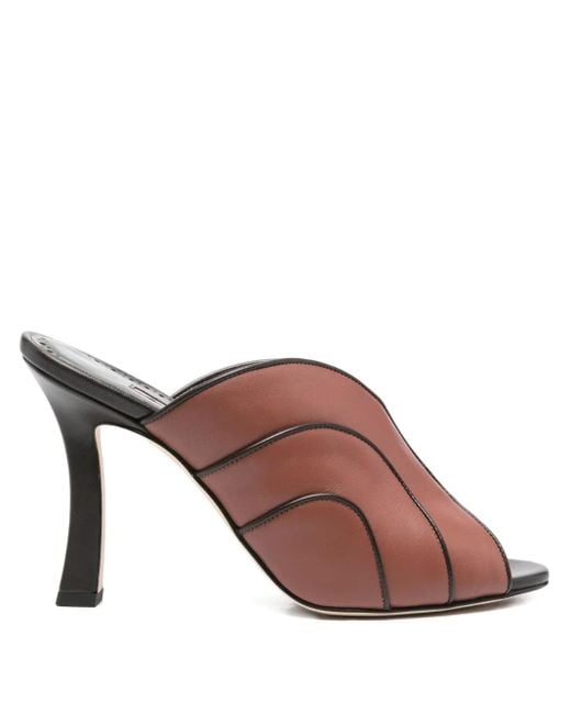 Sandali Nikabo Con Inserti di Manolo Blahnik in Brown