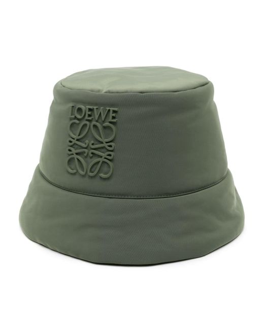 Cappello da pescatore in nylon imbottito con logo applicato di Loewe in Green da Uomo