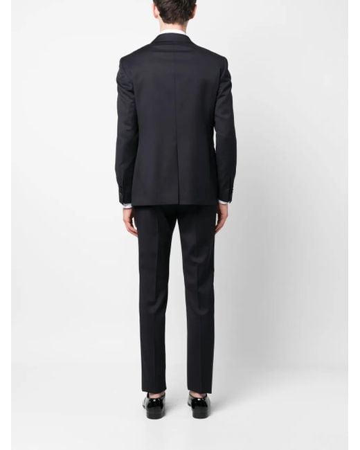 Tagliatore Blue Single-Breasted Dinner Suit for men