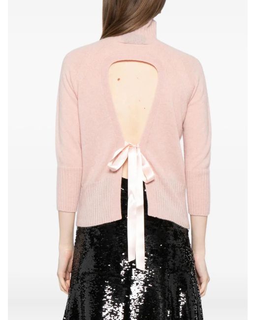 Simone Rocha Kasjmier Top Met Col in het Pink
