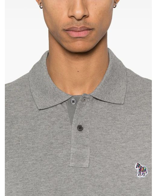 メンズ Paul Smith ゼブラロゴ ポロシャツ Gray