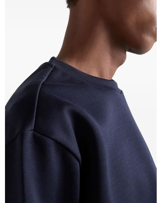 Prada Blue Triangle-Logo Sweatshirt for men