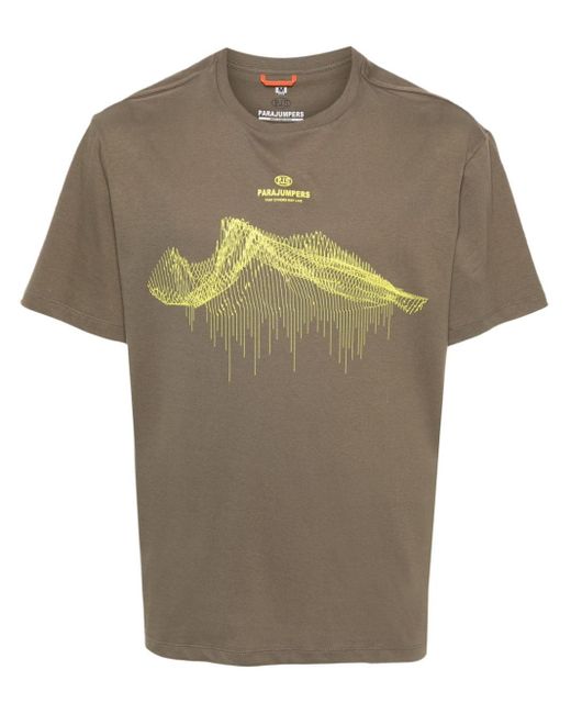 Parajumpers T-Shirt mit grafischem Print in Green für Herren