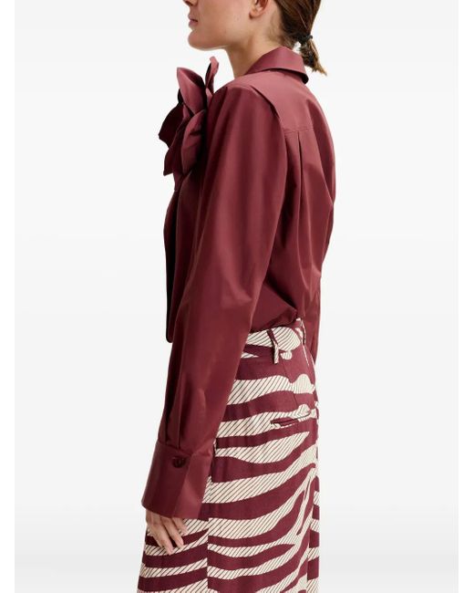 Essentiel Antwerp Blouse Verfraaid Met Rozen in het Red