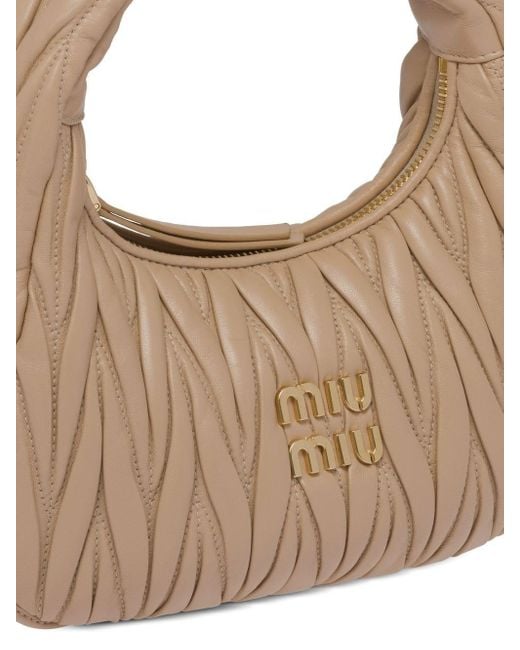 Miu Miu Metallic Mini Wander Matelassé Shoulder Bag
