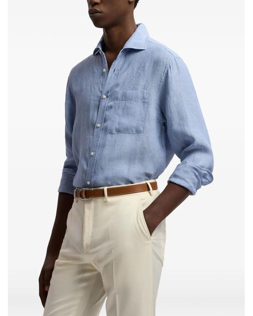 Ralph Lauren Blue Chemise À Poche Poitrine for men