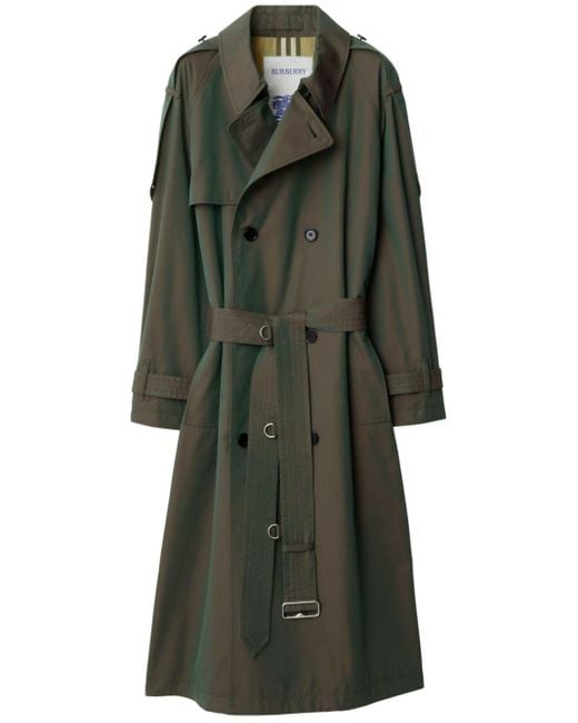 Trench lungo di Burberry in Green