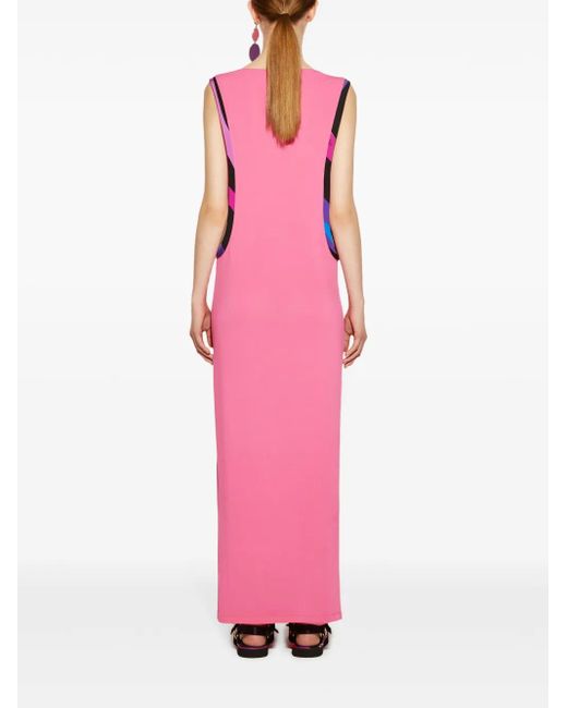 Emilio Pucci Marmoプリント マキシドレス Pink