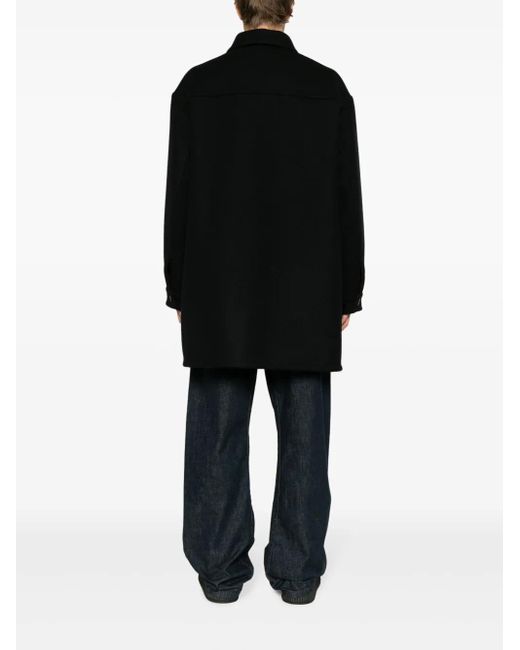 Jil Sander Black Wool Coat for men