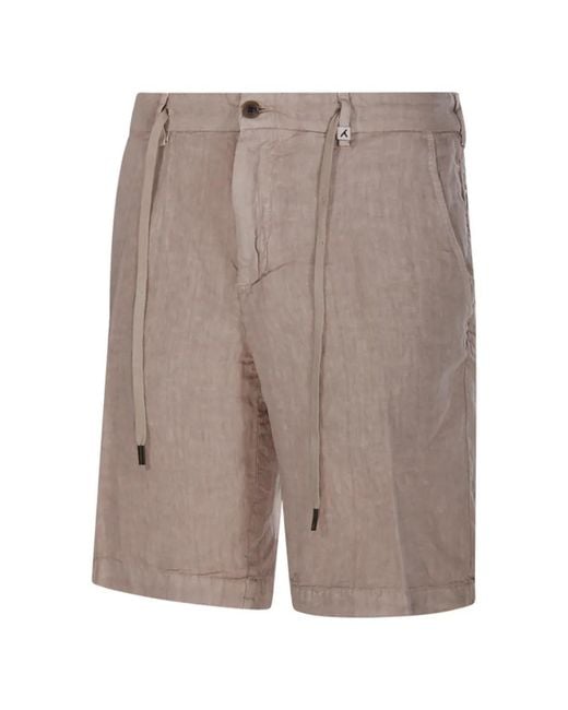 Myths Gray Drawstring Buttoned Shorts for men
