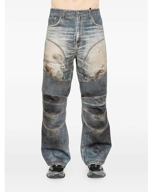 ANDERSSON BELL Blue Trompe L'Oeil Graphic Jeans