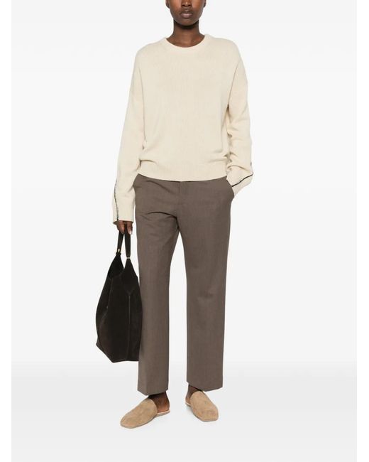 Bompard Natural Round-Neck Sweater