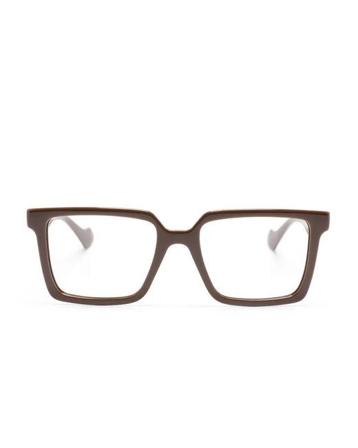 Gucci Brille Mit Eckigem Gestell in Brown für Herren