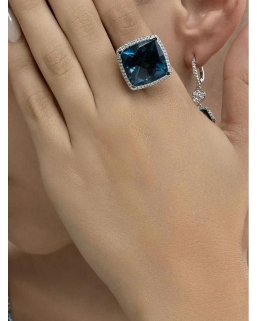Lisa Nik Brown Topaz And Diamond Ring
