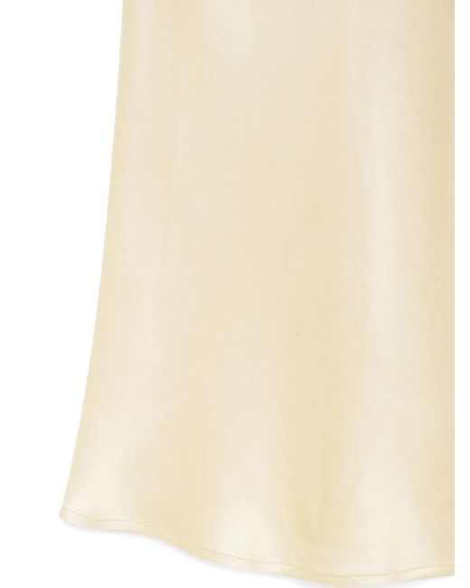 Anine Bing White Jupe Mi-Longue Bar En Soie
