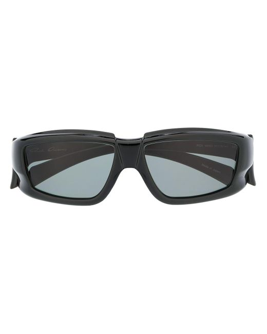 Rick Owens Black Eckige Sonnenbrille