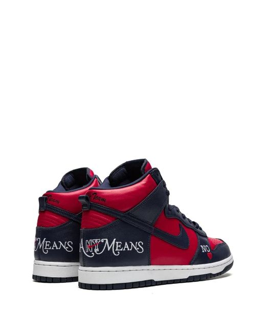Nike Red X Supreme Sb Dunk High "By Any Means/ Sneakers for men