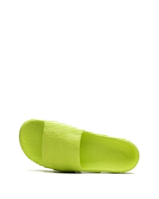 Adidas Green Adilette 22 "Solar" Slides