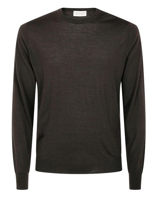 FILIPPO DE LAURENTIIS Black Crew-Neck Jumper for men