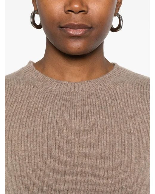 Jersey de cachemira con cuello redondo Max Mara de color Brown