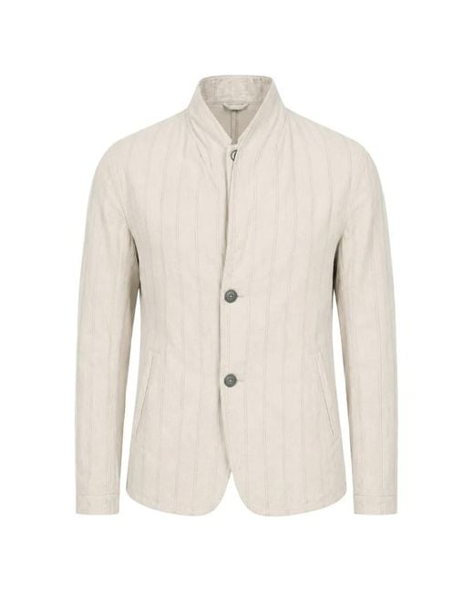 Transit White Pinstripe-Patterned Jacket for men