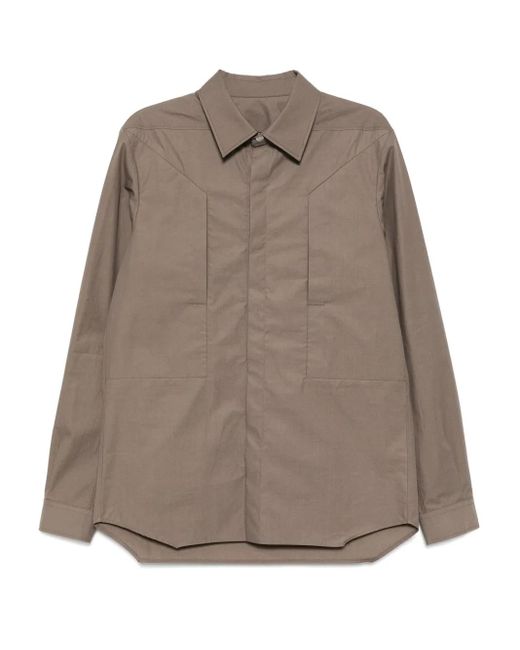 Rick Owens Brown Fogpocket Shirt for men