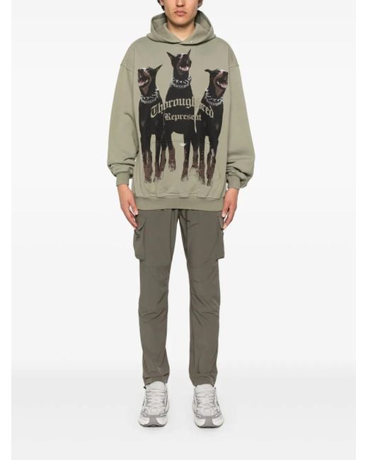 Represent Gray Thoroughbred Hoodie for men