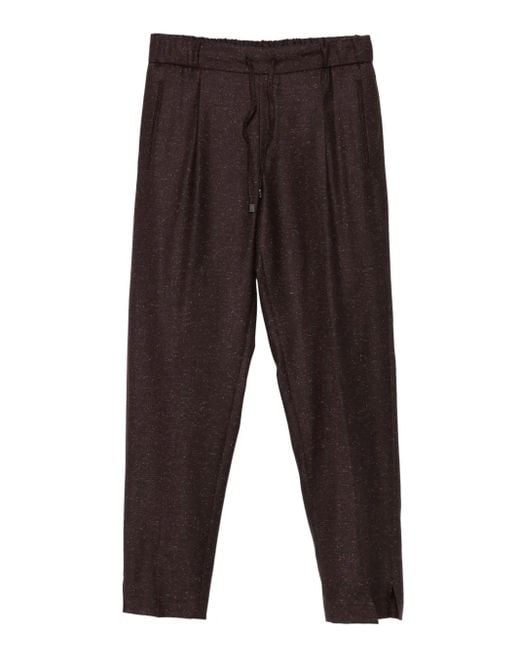 Berwich Gray Melierte Hose mit Kordelzug