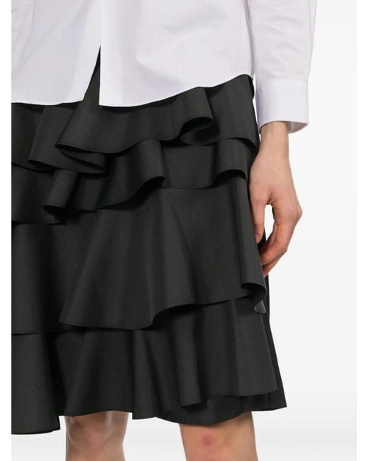 Comme des Garçons Black Draped Tailored Shorts