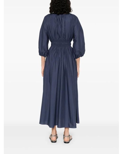 Vestido de algodón orgánico Matteau de color Blue