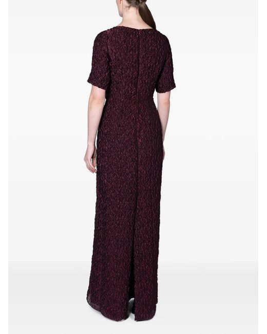 Roksanda Purple Syla Knotted-Waist Maxi Dress