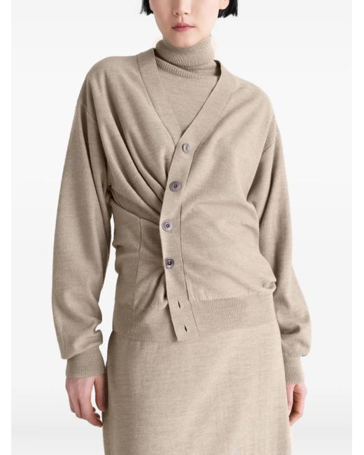 Lemaire Natural Twisted Button Cardigan