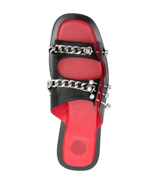 HARDOT Black Move On Leather Sandals