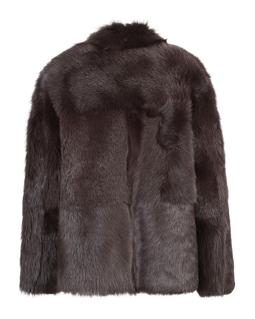Desa Nineteenseventytwo Black Reversible Shearling Jacket