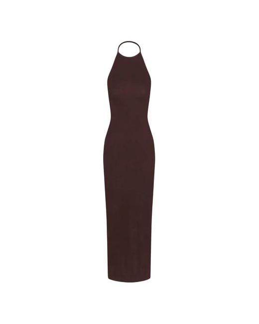 ÉTERNE Purple Halterneck Maxi Dress