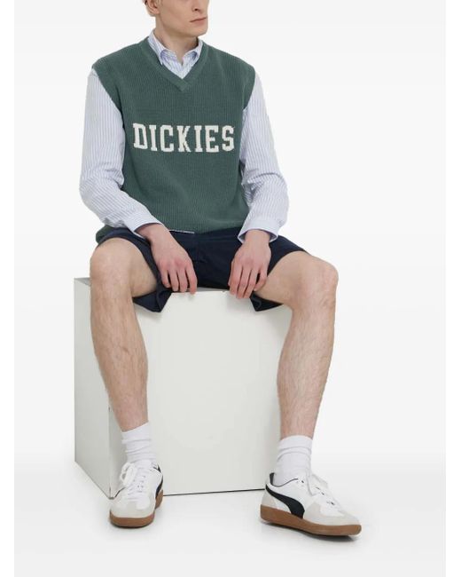 Dickies Green V-Neck Vest for men